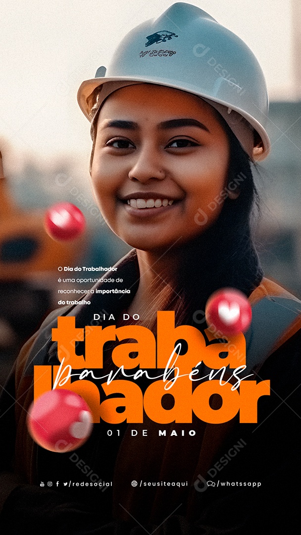 Story O Dia Do Trabalhador é Uma Oportunidade 1 De Maio Social Media PSD Editável