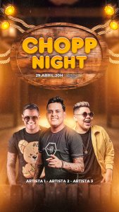 Flyer Show Cantores Story Social Media PSD Editável