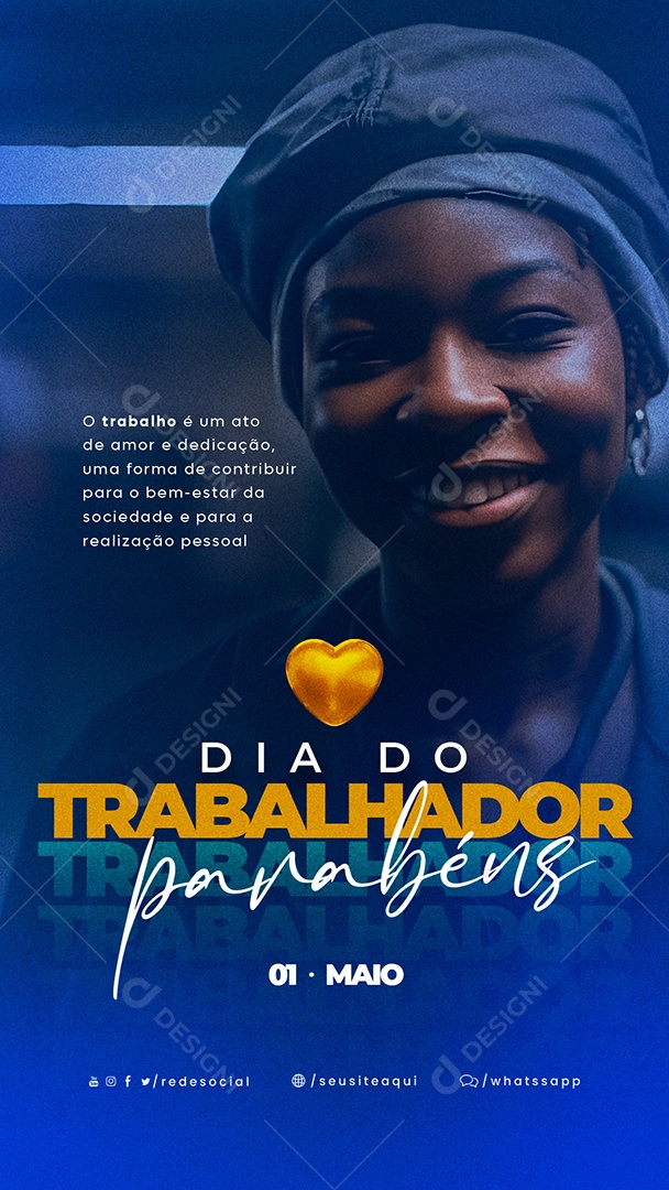 Story: Work Is an Act of Love and Dedication | Worker's Day | Editable PSD | Social Media