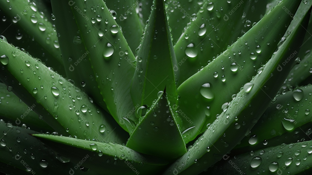 Aloe ou Aloe vera folhas frescas molhadas