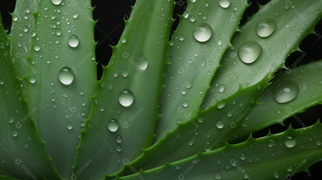 Aloe ou Aloe vera folhas frescas molhadas