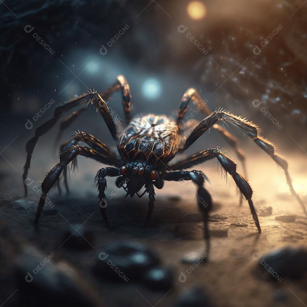 Closeup macro. Aranha Saltadora.