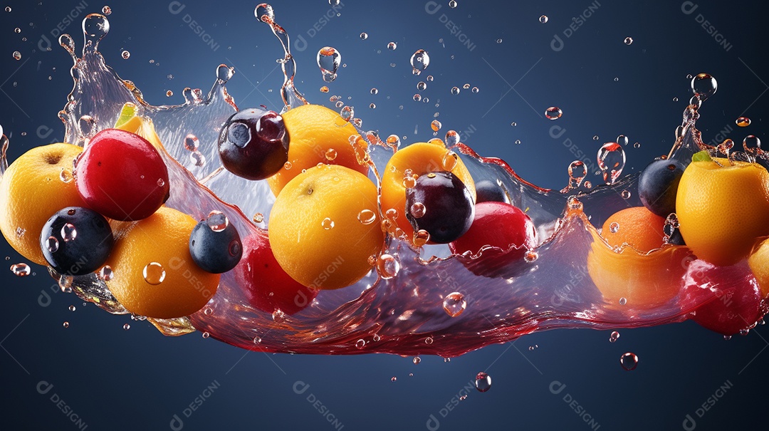 Frutas tropicais em uma mesa.