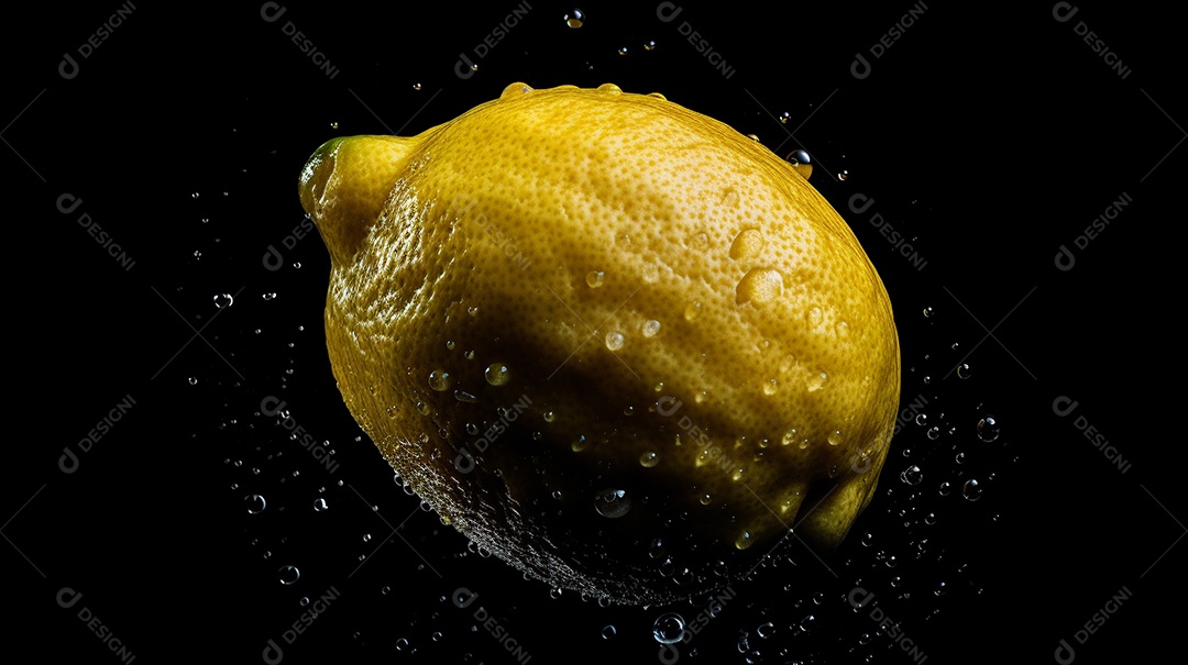 Limão siciliano em fundo escuro.