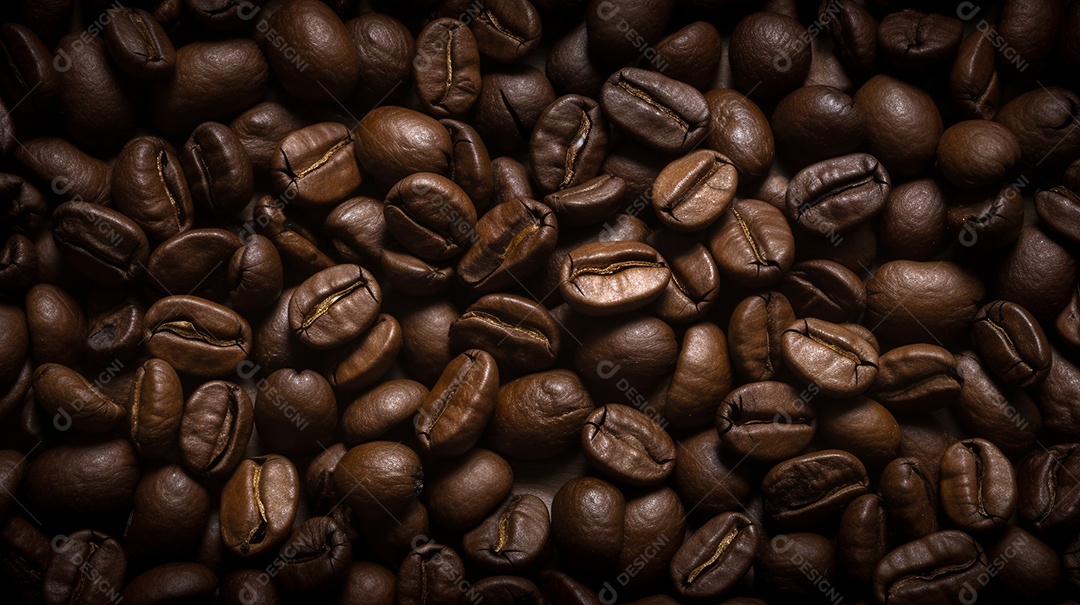 Visão de amante de café de grãos de café torrados para plano de fundo