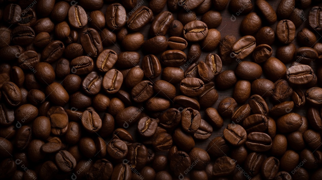 Visão de amante de café de grãos de café torrados para plano de fundo