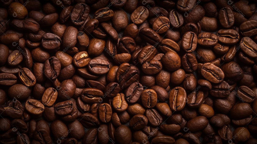 Visão de amante de café de grãos de café torrados para plano de fundo