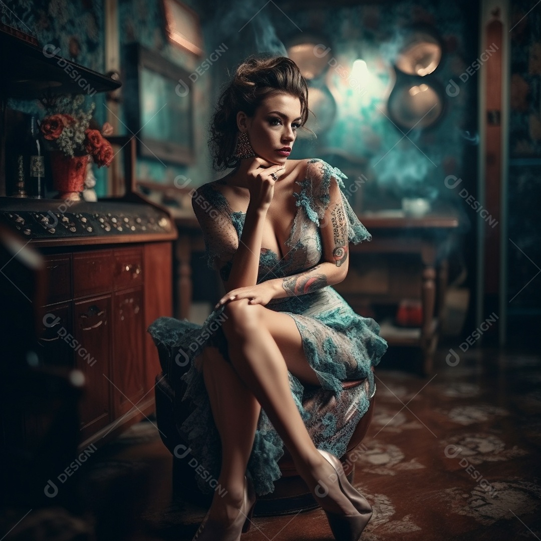 Mulher bonita olhando para a câmera.