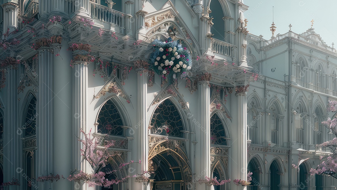 Linda imagem realista de igreja.