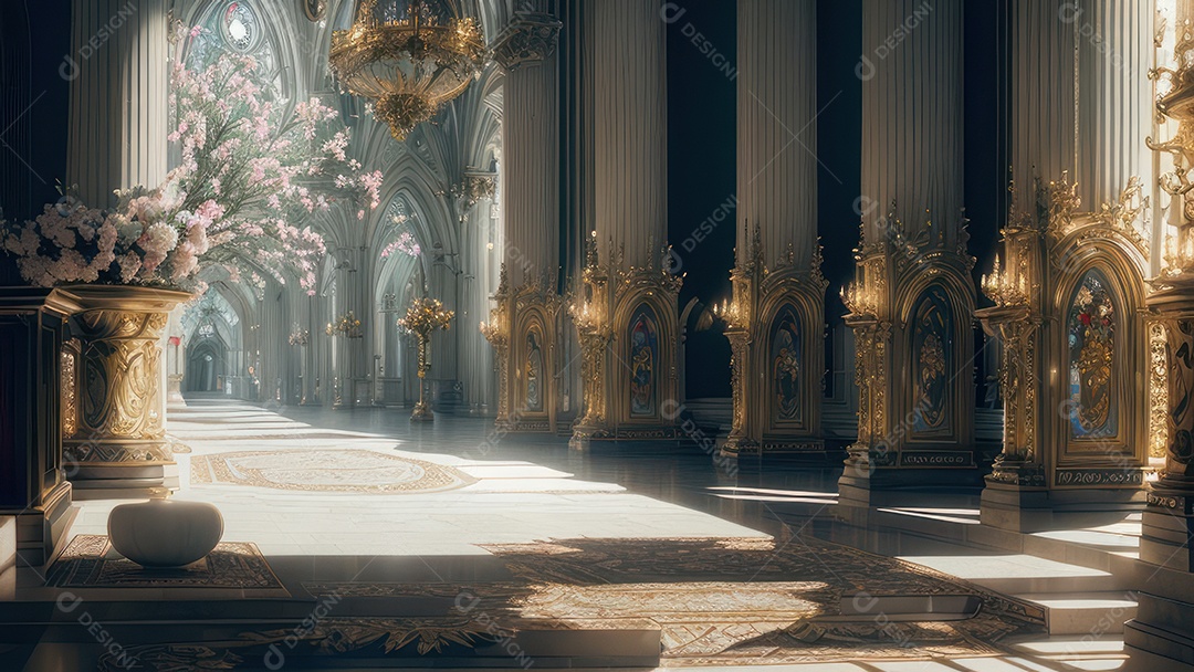 Linda imagem realista de igreja.