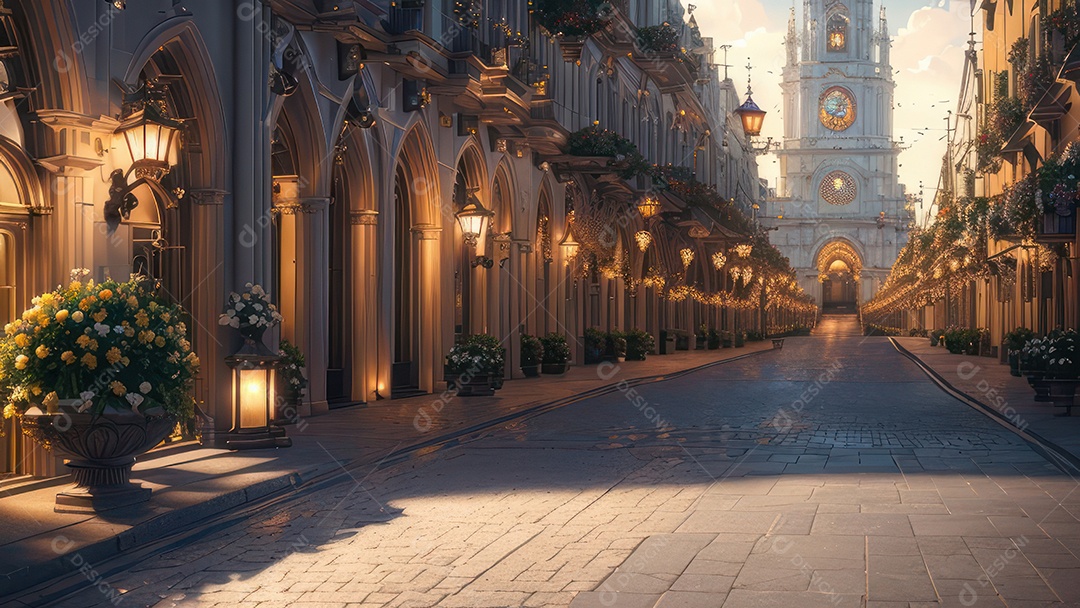 Linda imagem realista de igreja.