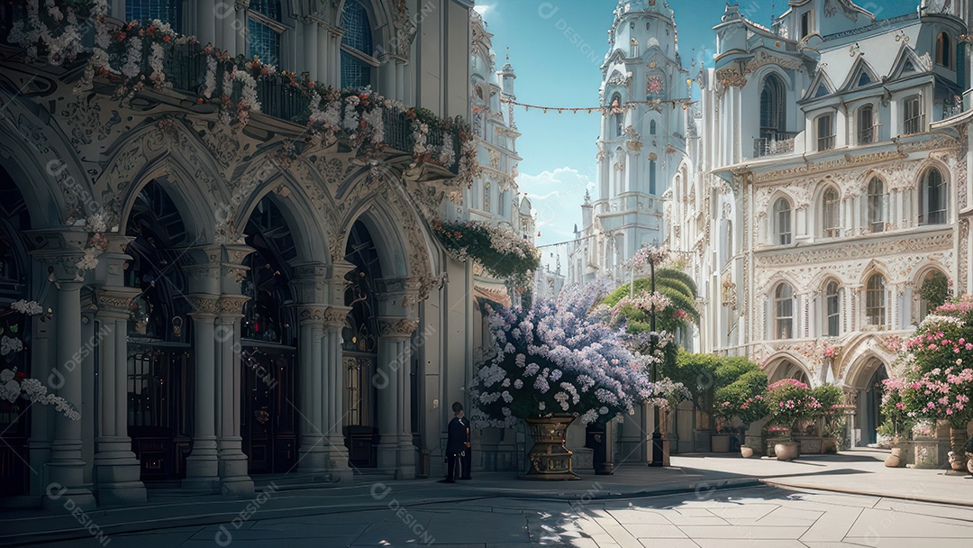 Linda imagem realista de igreja.