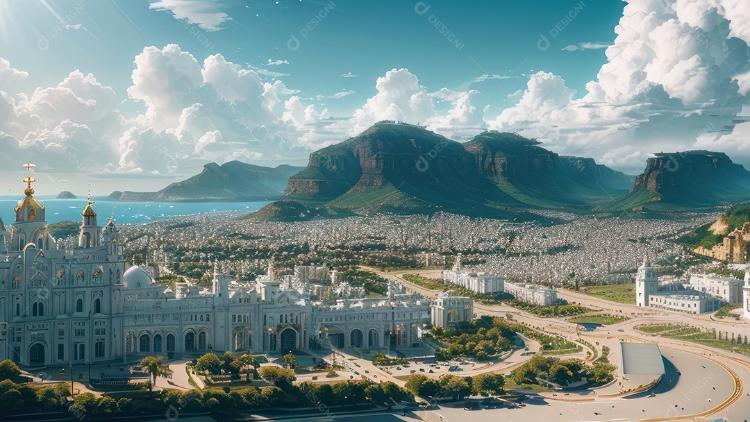 Linda imagem realista de igreja.