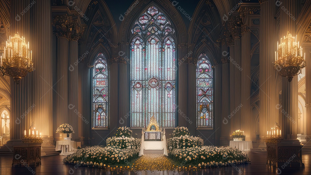 Linda imagem realista de igreja.