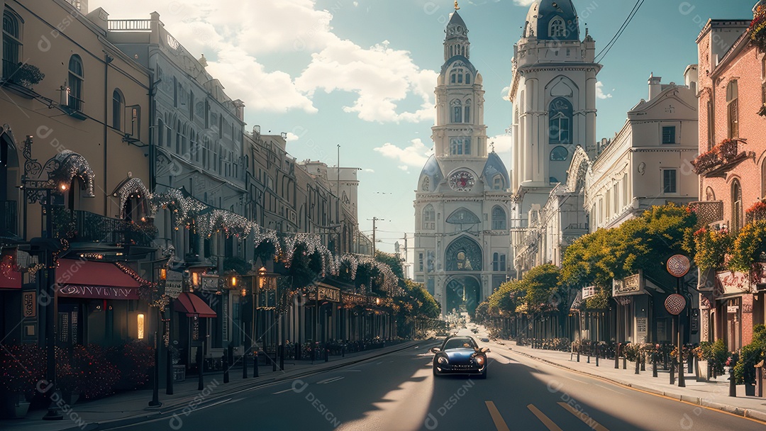 Linda imagem realista de igreja.