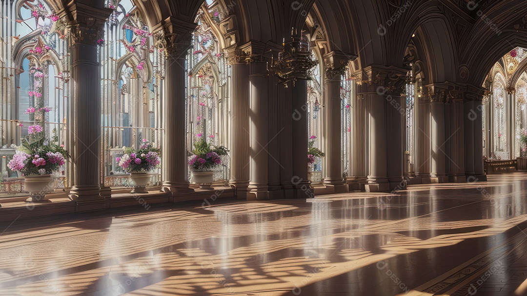 Linda imagem realista de igreja.