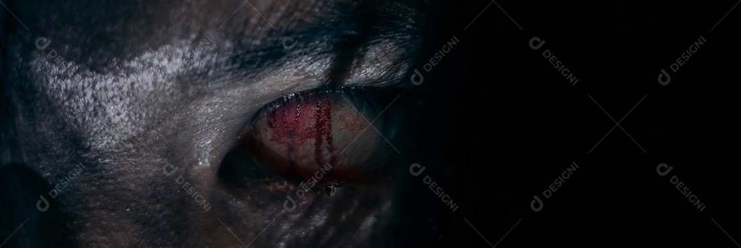 Menina fantasma assustadora festival de halloween.