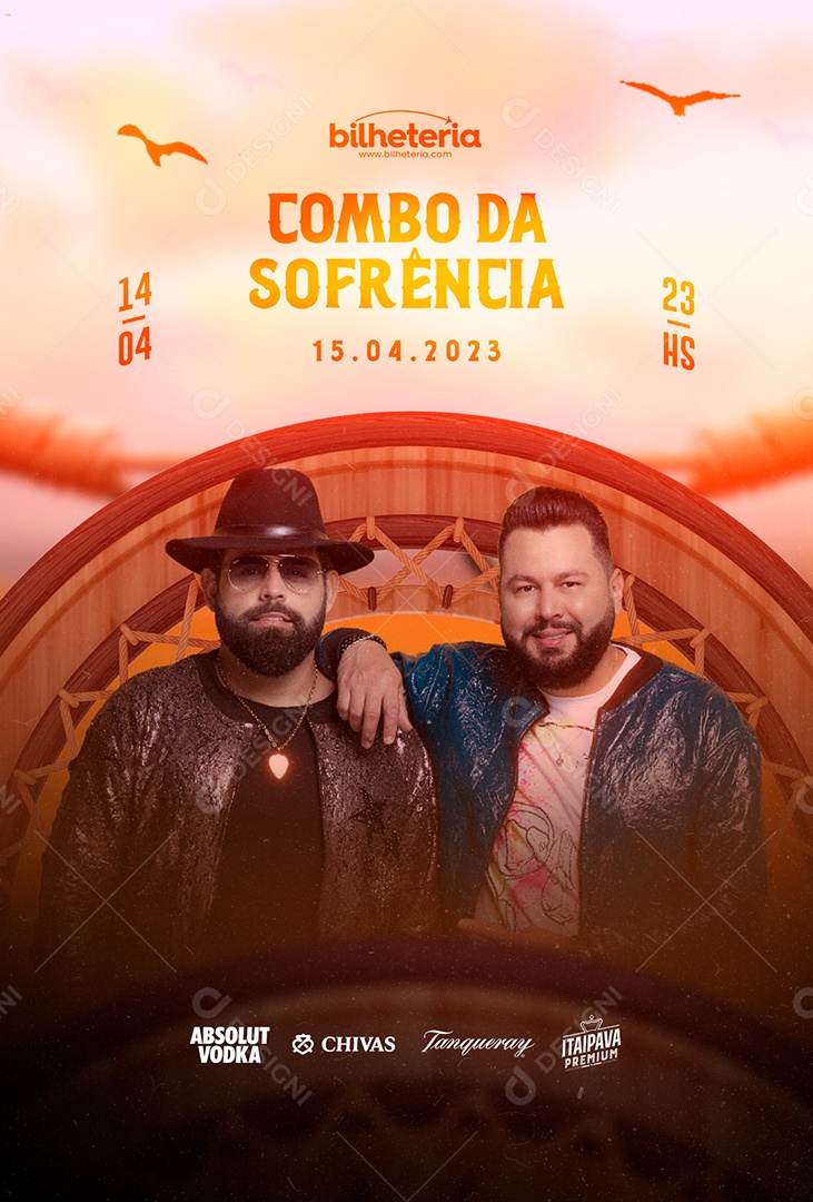 Combo Da Sofrência Flyer Diego & Arnaldo Social Media PSD Editável
