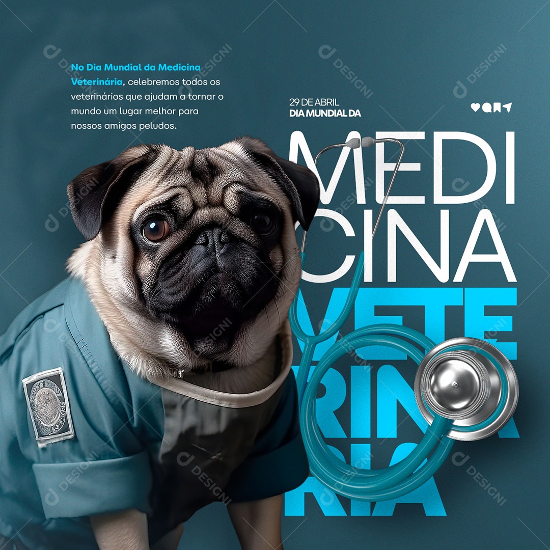 No Dia Mundial Da Medicina Veterinária 29 De Abril Social Media PSD Editável