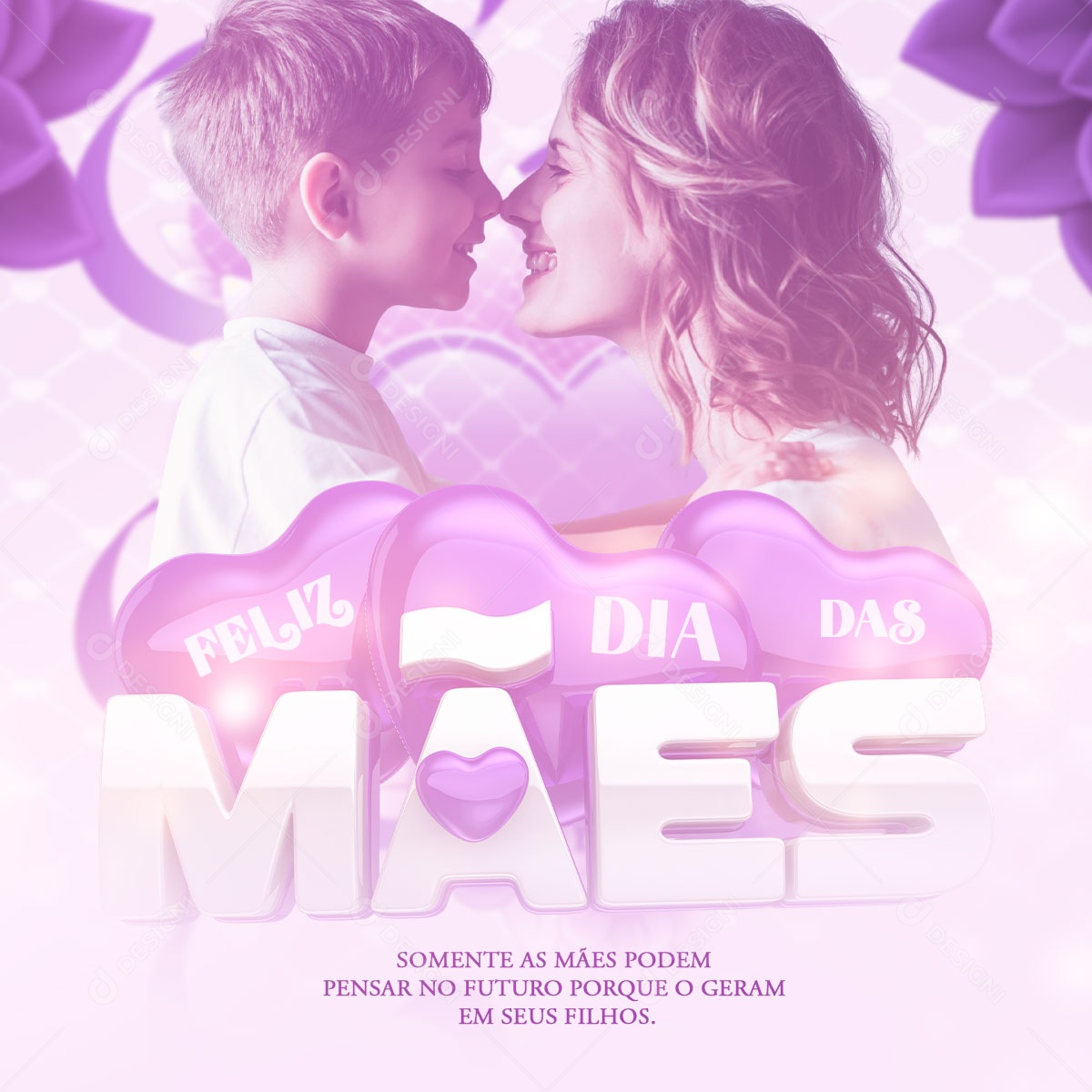 Social Media Feliz Dia Das Mães Pensam No Futuro PSD Editavel