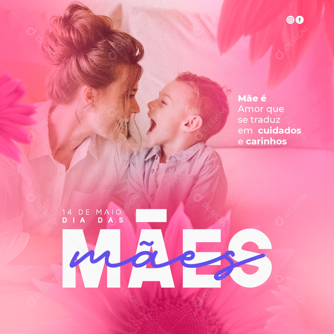 Social Media Mother's Day Care And Affections PSD Editable