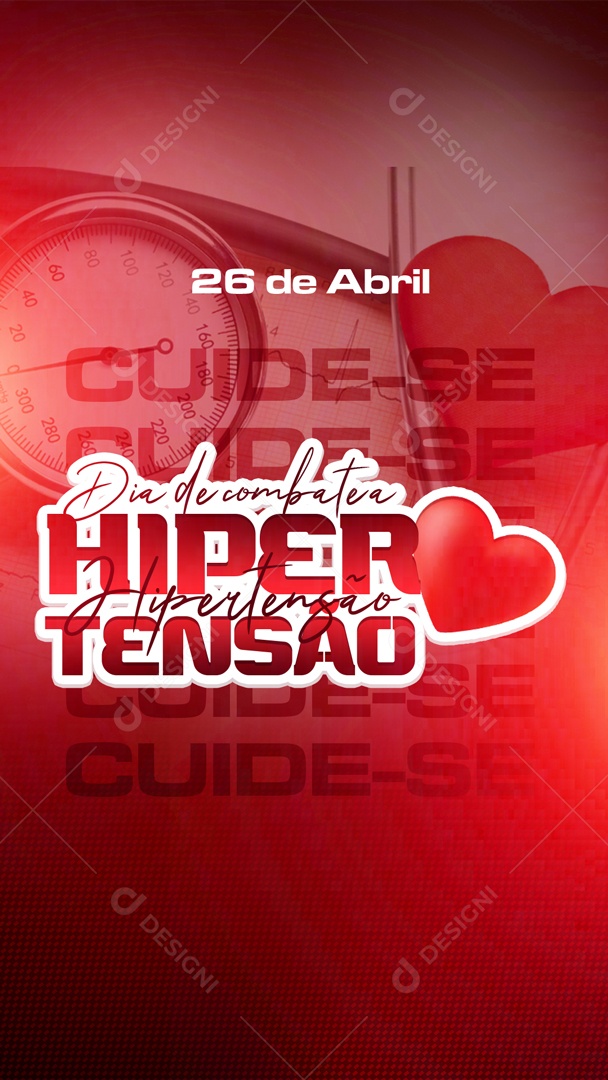 Social Media Story Dia De Combater Hipertensão PSD Editavel