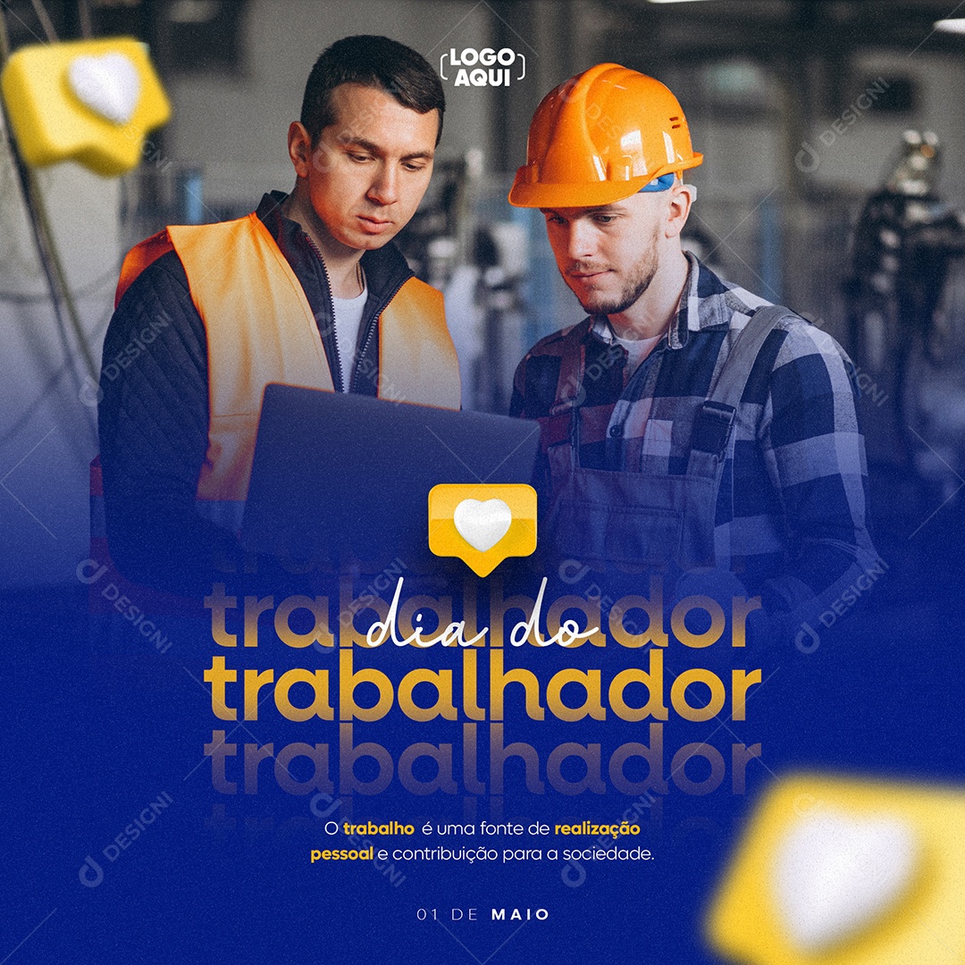 Dia Do Trabalhador 1 De Maio Social Media PSD Editável