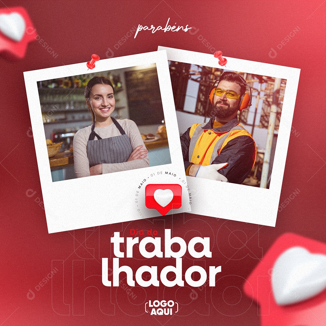 Dia Do Trabalhador 1 De Maio Social Media PSD Editável