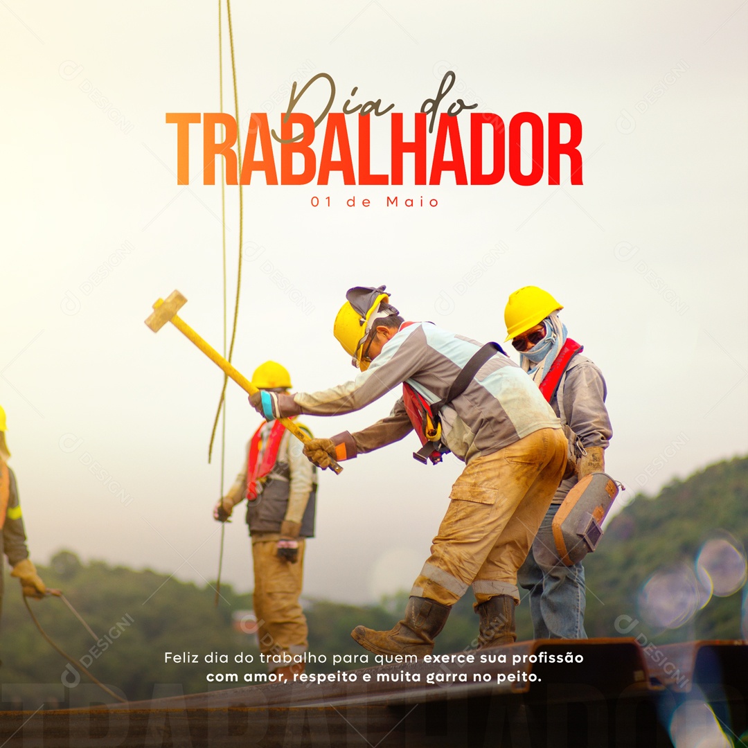 Social Media Dia Do Trabalhador 01 De Maio PSD Editavel