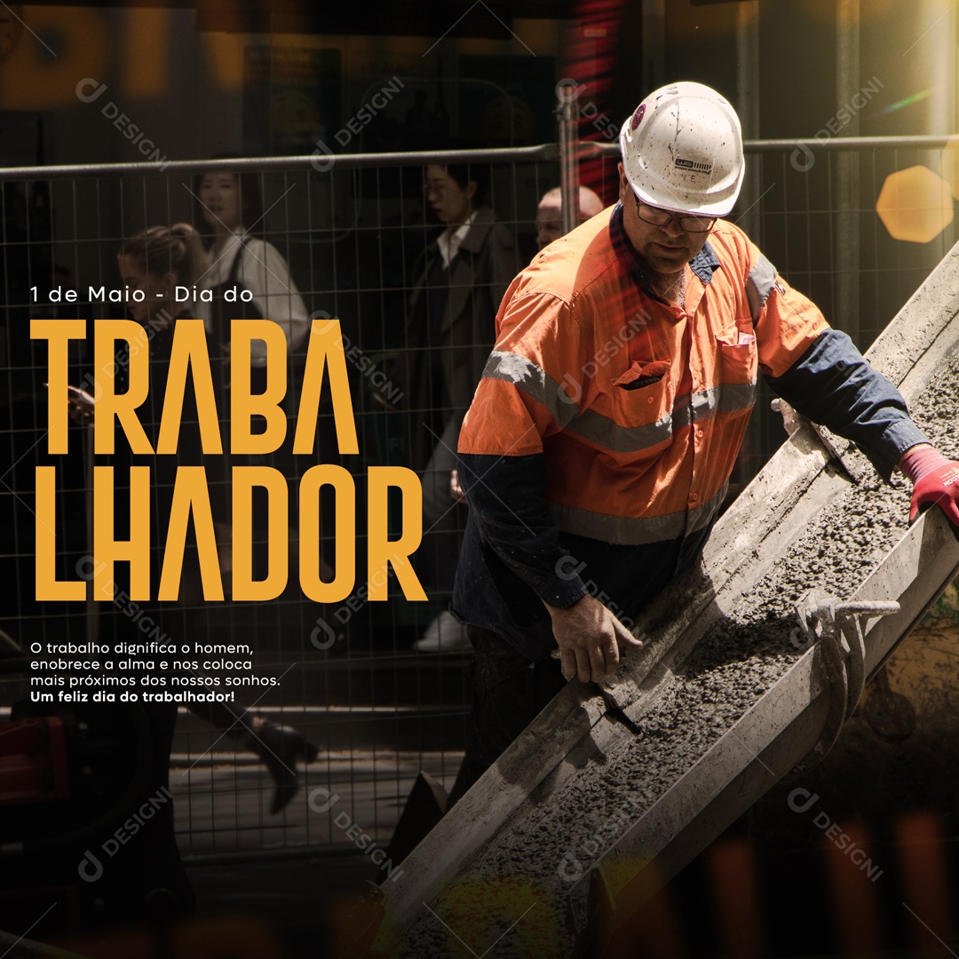 Social Media Dia Do Trabalhador 01 De Maio PSD Editavel