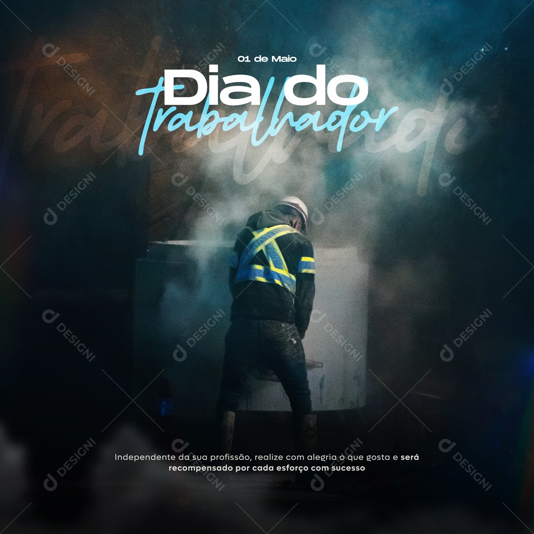 Social Media Dia Do Trabalhador Sua Profissão PSD Editavel