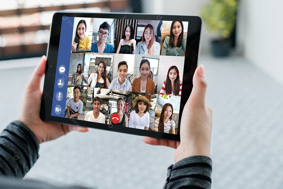 Pessoas de negócios trabalham remotamente, chamadas de videoconferência e reunião de trabalho