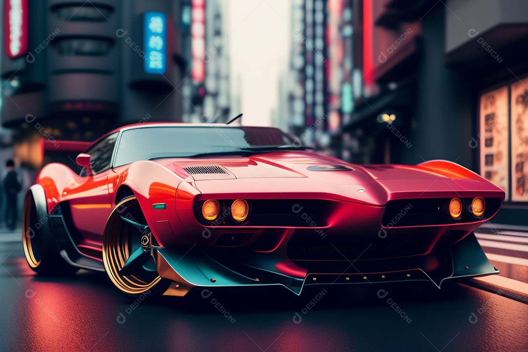 Carro esportivo vermelho