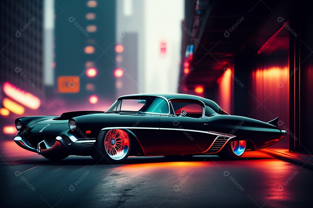 Carro antigo moderno