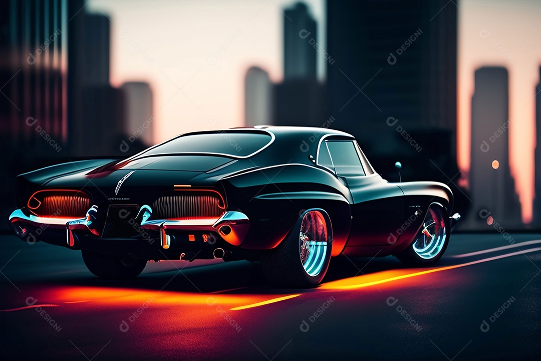 Carro antigo moderno