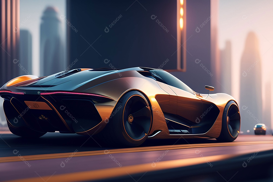 Carro esportivo colorido