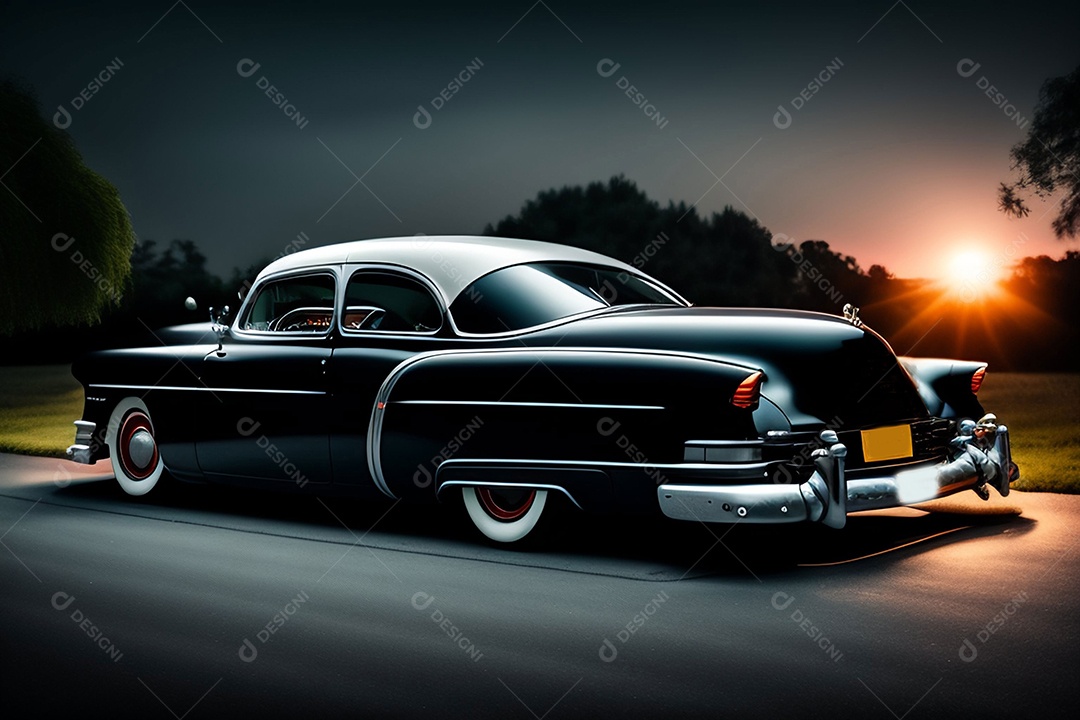 Carro antigo colorido