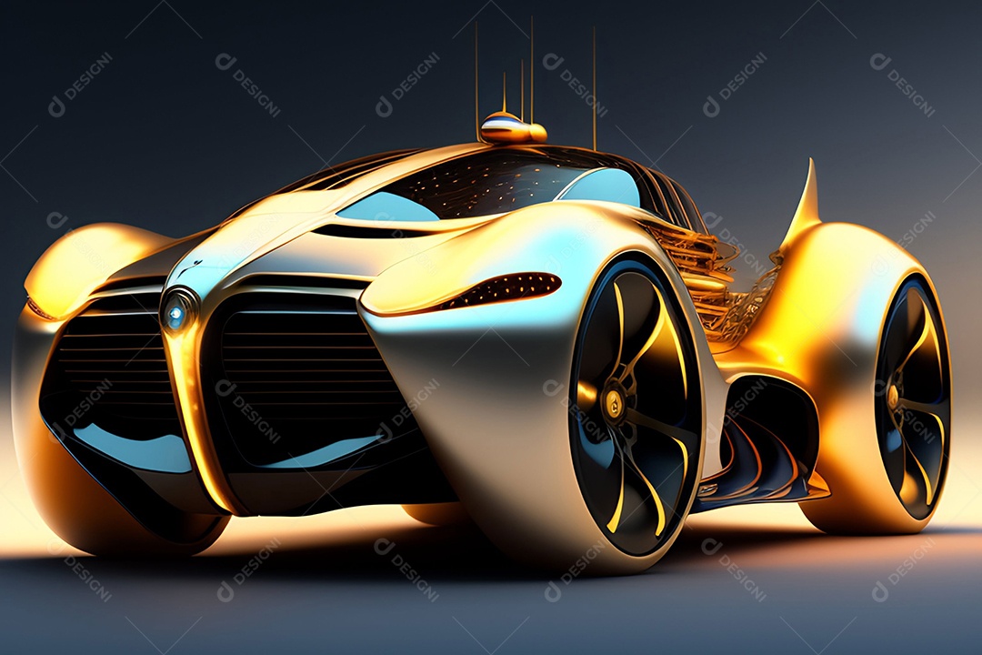 Carro esportivo colorido