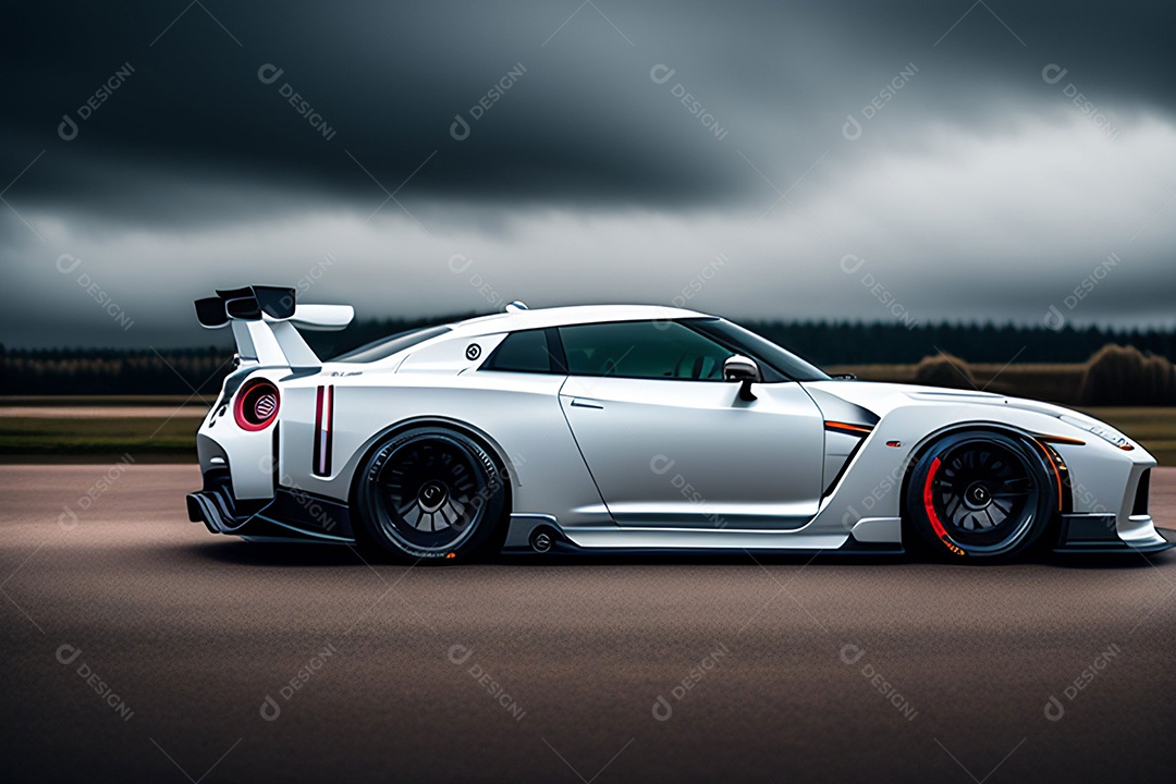 Carro esportivo colorido