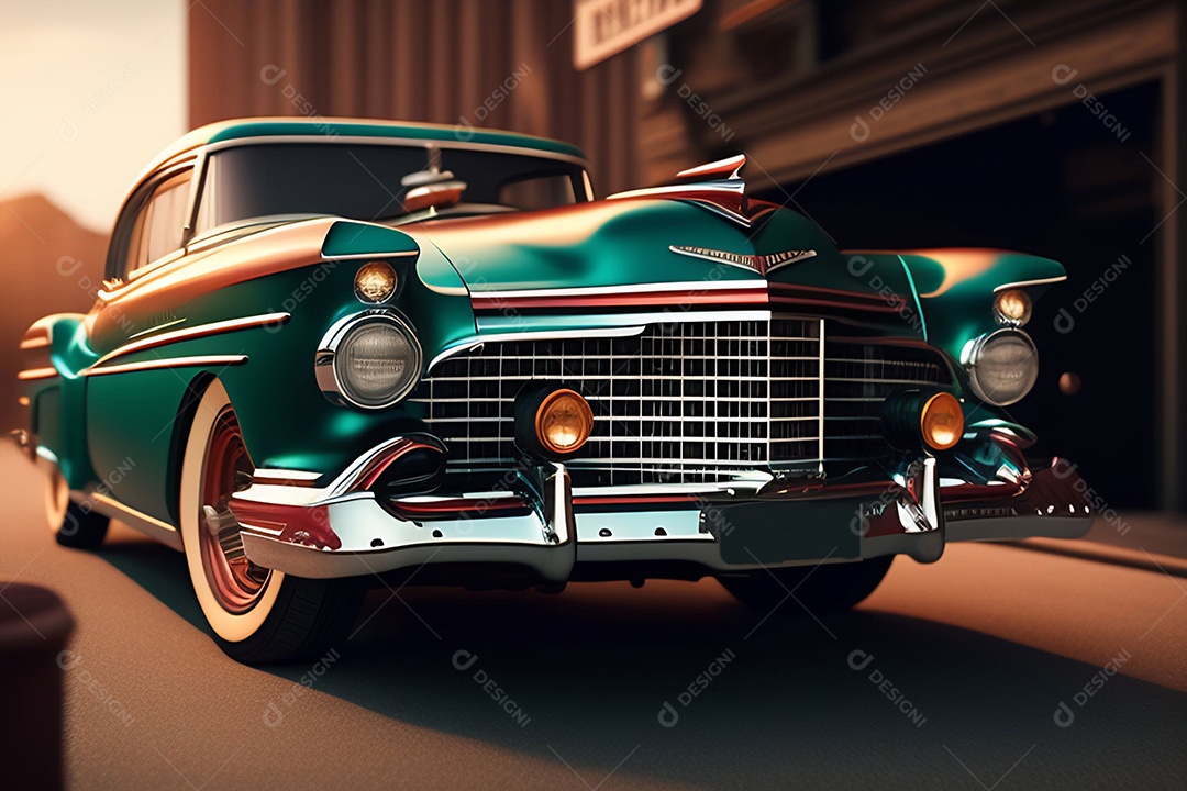 Carro antigo e moderno