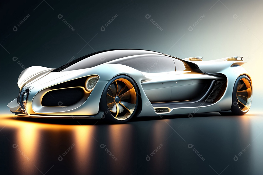 Carro esportivo colorido