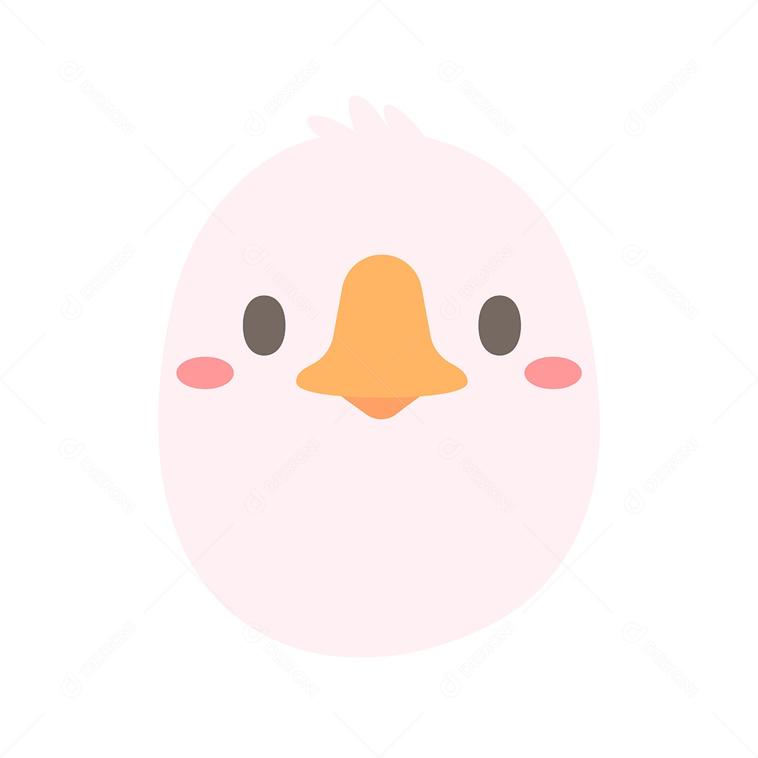 Desenho De Rosto De Ganso Bebê Vetor EPS