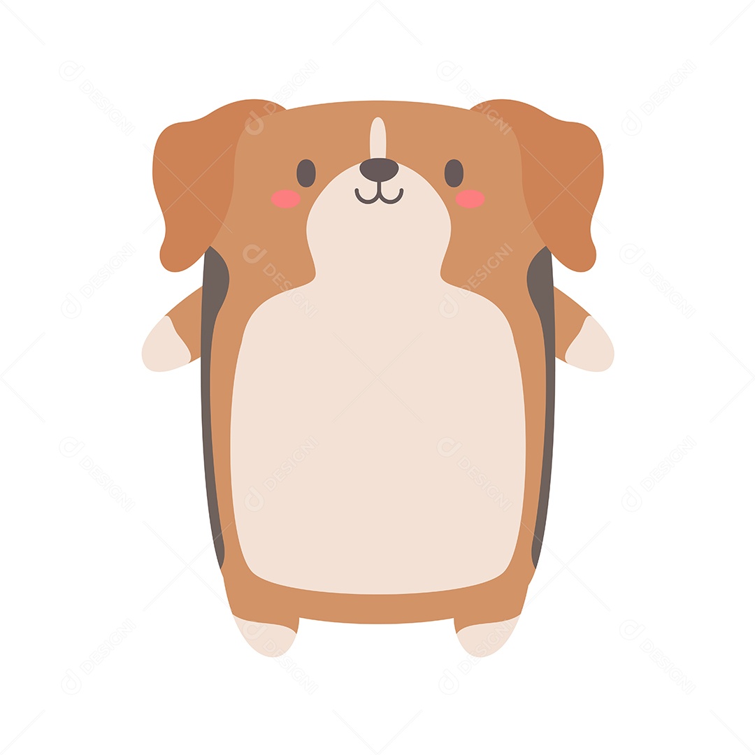 Desenho De Cachorro Marrom Vetor EPS