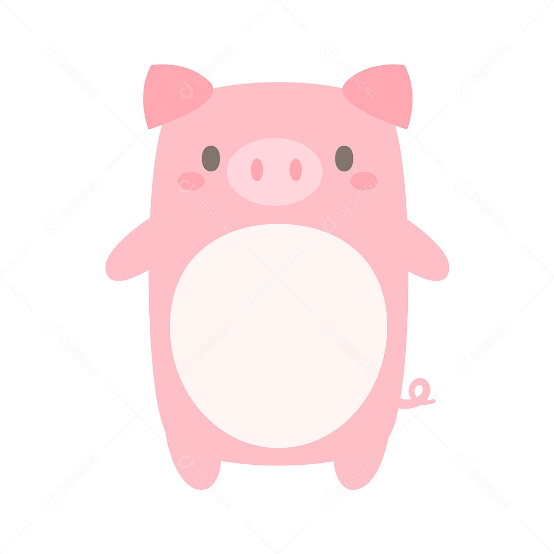 Desenho De Porco Vetor EPS