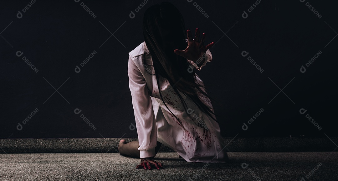 Personagem zumbi para festival de halloween