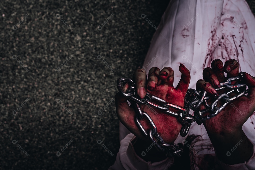 Personagem de zumbi para festival de halloween