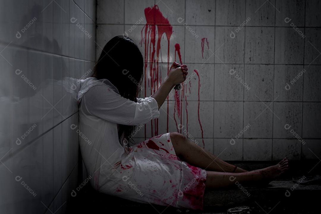 Menina fantasma, conceito halloween