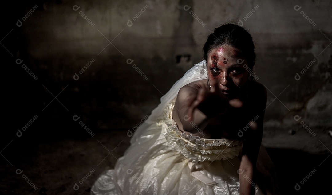 Cena de filme de terror, festival de halloween