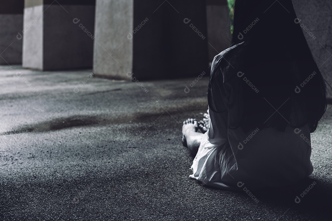 Cena de terror em filme de morte, festival halloween