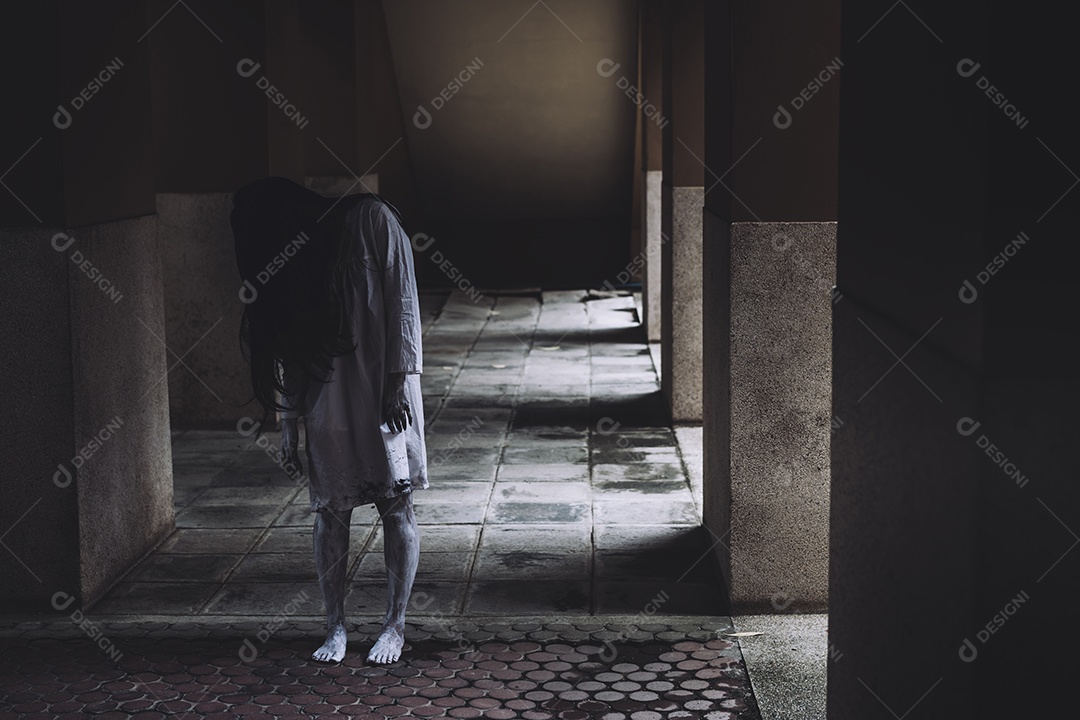 Cena de terror em filme de morte, festival halloween